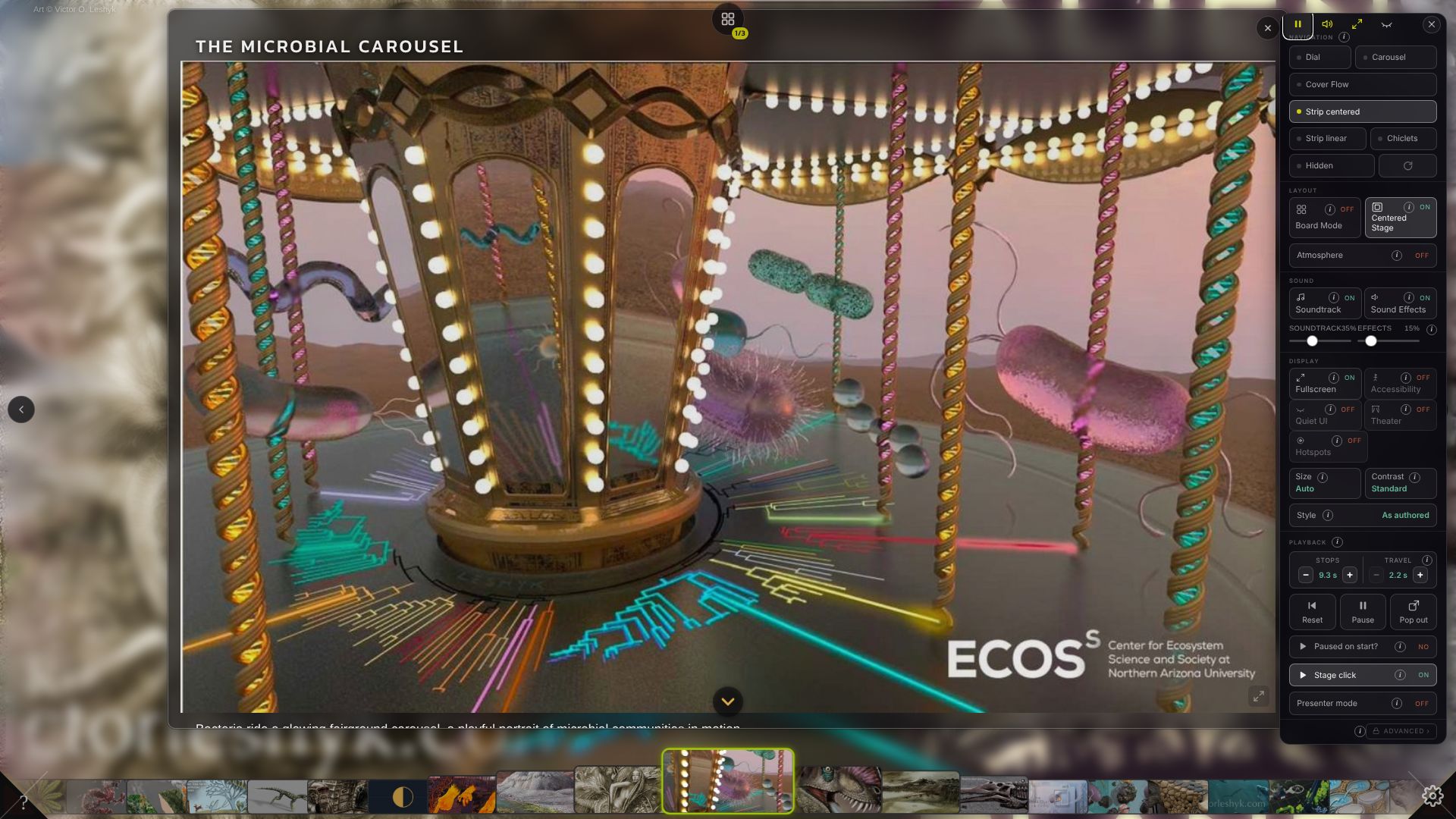 What the presenter controls